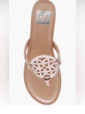 DV by Dolce Vita Gotie Rhinestone Strap Thong Sandal Women’s Size 9